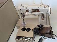 SINGER 401G13 Nähmaschine mit Pedal, Koffer und Zubehör – Automatik, Zickzack