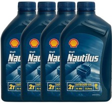 4x1 L  SHELL NAUTILUS PREMIUM TC-W3 ZWEITAKTMISCHÖL BOOTSMOTORENÖL 2T ÖL 2 TAKT