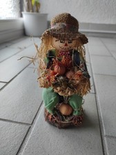 Herbstdeko Strohpuppe Stoffpuppe Vogelscheuche 18 cm