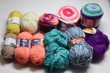 1kg Wollpaket verschiedene Materialien Wolle Wollreste siehe Bild Top Zustand