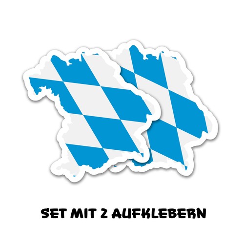 Aufkleber länderfahne - 2x,