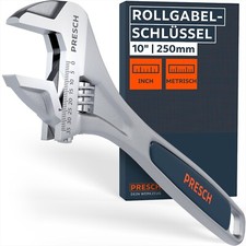 Presch Rollgabelschlüssel 250mm - Lasergravierte Skala 35mm (metrisch & inch)