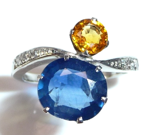Ring platin 75ct saphire - platin, 2.75ct