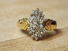 Vintage gelber 10K Diamant