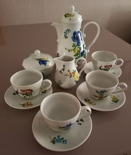 Kaffeeservice  Kahla Porzellan  Blumig, Vintage 11 Teilig