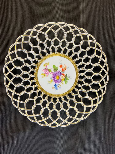 Meissen prunkteller korb - meissen,