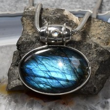 Labradorit Anhänger, 925er