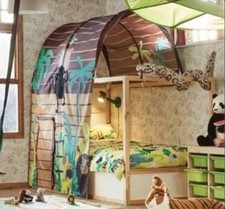 Baldachin im Dschungel-Design für IKEA Kura Bett