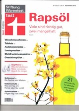 Stiftung Warentest Test  November 2018 Waschmaschine,Tablet,Kopfhörer  Rapsöl