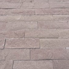 7m2 Naturstein Wandsteine Klinker rosé rot Riemchen Wandverblender Verkleider