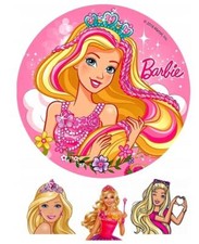 Essbar Barbie Fabel Prinzessin Tortenaufleger Torte Tortenbild Zuckerbild+ TEXT