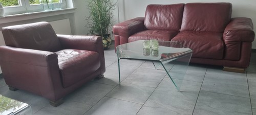 Leder couchgarnitur rot von - leder,