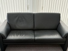 ledersofa 3 sitzer schwarz