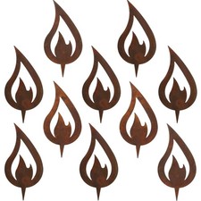 10 Stück Flamme Edelrost Rost