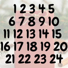 24 Klebezahlen Adventskalender