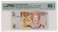 FIJI Banknote 5 Dollars 2012