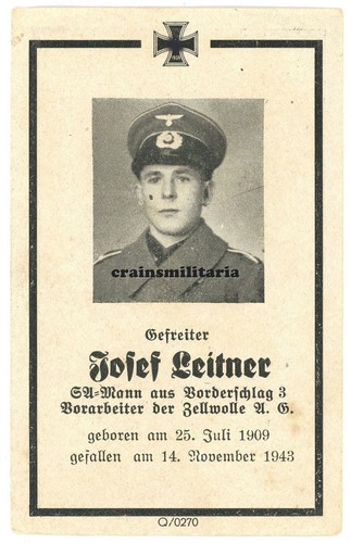 Orig sterbebild sturm soldat - orig.,