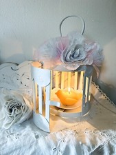 Laterne Kerze "SHABBY" weiß