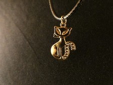 Katze anhänger mit kette - mit,