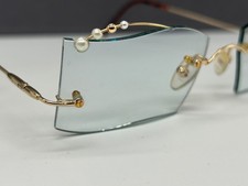 Art in Vision Brille Damen Eckig  gold Perlen  Randlos  germany NP:726€