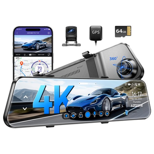 Azdome 1080p auto dvr - 12"4k+1080p, auto-dvr
