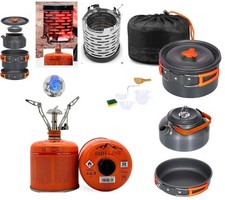 Klappbarer Mini Campingkocher 3200W Gaskocher Gas Faltbar Kochgeschirr Heizung