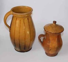 2 Stück alte Irdenware Krug