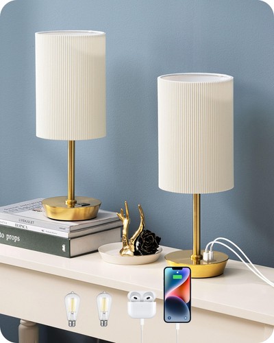 Edishine nachttischlampe 2er - nachttischlampe,