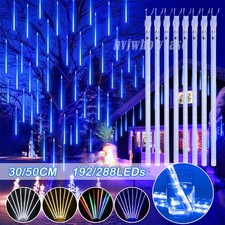 LED Regentropfen Lichterkette Eiszapfen Meteorschauer Außen Weihnachten IP65