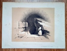 Tonlithographie Mitte 19. Jh. Palästina der Brunneneingang von Siloé (116)