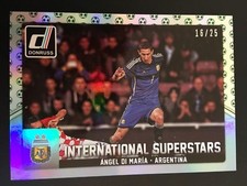 2015 Donruss International Superstars Green Soccer Ball 3 Angel Di Maria ed/25