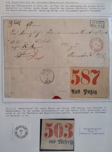 Preußen paketbegleitbrief mit - preußen,