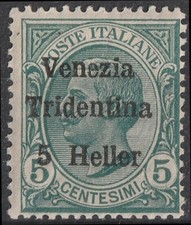 ITALIEN Trentino 28 * MH Victor Emmanuel Überladung III 1919