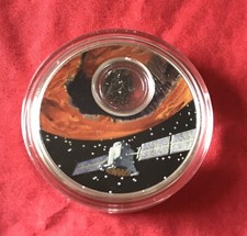  2017 Niue Islands mit Meteorit! Solar System, Mission to Mars, Campo, $2 Silber