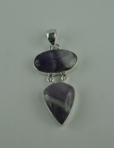 Chevron amethyst anhänger - amethyst,