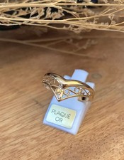 Ring Ajouré Mit Ciselétem V Form In 18 KARAT 750/000 Größen 50 Bis 68