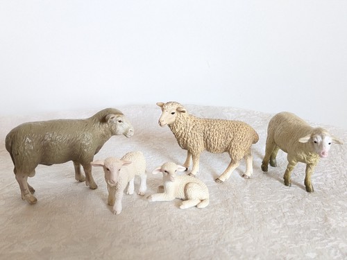 Schleich bauernhof schaf - 5x,