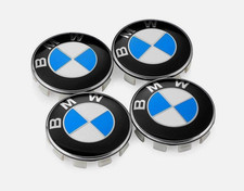 4x 68mm BMW Nabendeckel Blau