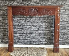 Kaminumrandung Fireplace Kaminverkleidung Deko Massivholz Kirschbaum