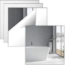 40 Stück Spiegelfliesen Fliesenspiegel Wandspiegel Dekospiegel Set quadratisch