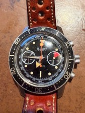 LeJour (wie Nivada Grenchen) Aviator Chronograph mit Broad Arrow (ca. 1970)