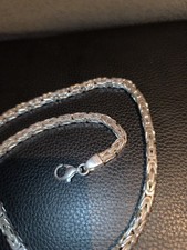 Königskette 5x5mm 925 Sterling Silber Massiv Halskette Diamantiert Herren Damen