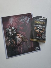 The Beast Mortos AEW ROH Micro Brawlers CHASE + handsigniertes 8x10 Autogramm COA