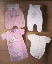 4 Baby Strampler Bodys Gr. 62/68 gebraucht  rosa pink