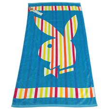 Playboy Strandlaken Classic Stripe blau Saunatuch 100 x 180 cm Streifen 405243