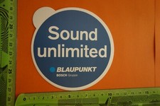 Alter Aufkleber HiFi AutoRadio Cassette BLAUPUNKT Bosch Gruppe Sound unlimited