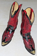 SENDRA COWBOY LEATHER BOOTS 2703 LEDER STIEFEL GR. 37/ MEX.- 38/ UK- 4/ US- 4,5