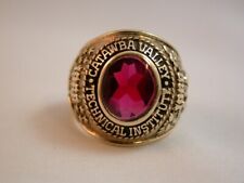 super schöner College Highschool - Ring  massiv Gelbgold