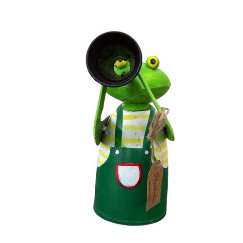 Frosch zaunhocker mit fernrohr - mit,
