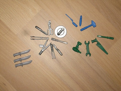 18x playmobil werkzeug messer - playmobil,